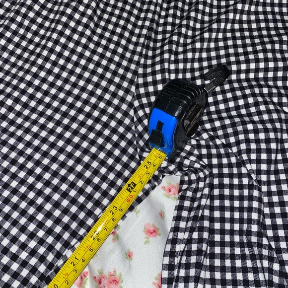 black white checkered gingham romper jumpsuit pants summer one piece stretchy - Picture 7 of 10